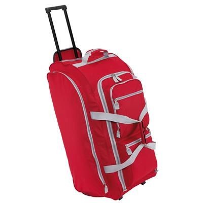Branded Promotional 9P TROLLEY TRAVEL BAG in Red Bag From Concept Incentives.