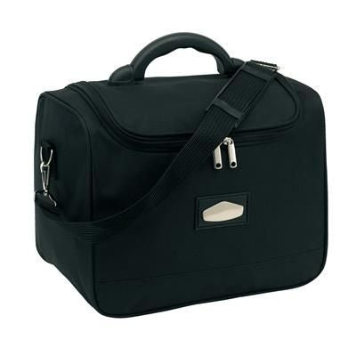 Branded Promotional LASER PLUS COSMETICS BEAUTY BAG in Black Cosmetics Bag From Concept Incentives.
