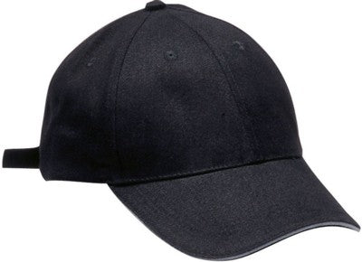 Branded Promotional CLIQUE DAVIS 6 PANEL BASEBALL CAP with Contrast Colour Sandwich Piping Baseball Cap From Concept Incentives.