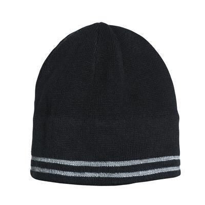 Branded Promotional GROVER REFLECTIVE FINE KNITTED HAT with Six Seams at the Top Hat From Concept Incentives.