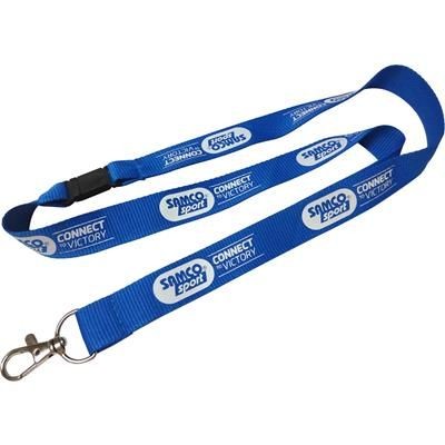 Branded Promotional 15MM UK PRINTED FLAT POLYESTER LANYARD RIBBED Lanyard From Concept Incentives.