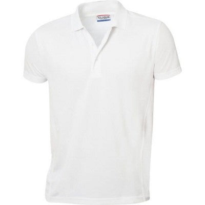 Branded Promotional CLIQUE UNISEX ICE POLYESTER PIQUE STYLE POLO SHIRT with 3 Button Placket & Side Panels Polo Shirt From Concept Incentives.