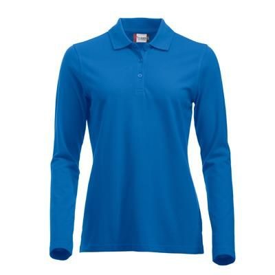 Branded Promotional CLIQUE CLASSIC MARION LONG SLEEVE POLO SHIRT Polo Shirt From Concept Incentives.