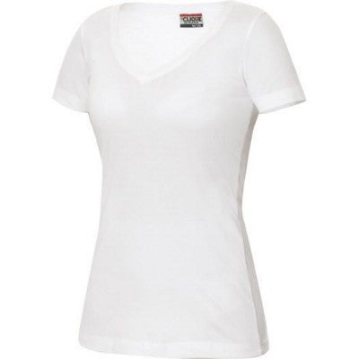 Branded Promotional CLIQUE ARDEN LADIES V NECK STRETCH TOP in Single Jersey Ladies Top From Concept Incentives.