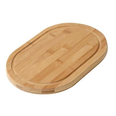 Branded Promotional BAMBOO-ROUND CUTTING BOARD in Brown Chopping Board From Concept Incentives.