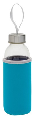 Branded Promotional TAKE WELL GLASS BOTTLE in Clear Transparent & Blue Bottle From Concept Incentives.