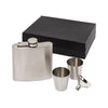 Branded Promotional COWBOY HIP FLASK SET in Silver Hip Flask From Concept Incentives.