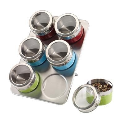 Branded Promotional STAINLESS STEEL METAL SPICE RACK Spice Rack From Concept Incentives.