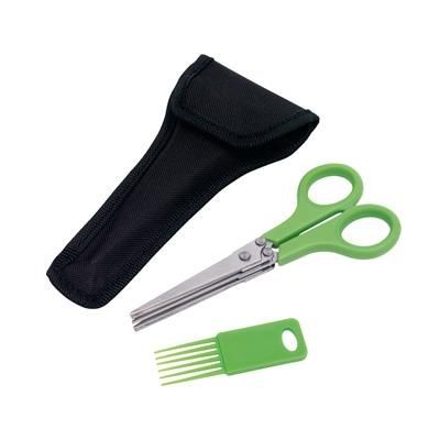 Branded Promotional RACY HERB CUTTING SCISSORS in Green Scissors From Concept Incentives.