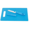 Branded Promotional SUNNY KITCHEN CHOPPING BOARD & KNIFE SET in Blue Chopping Board From Concept Incentives.