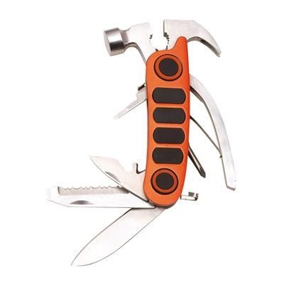 Branded Promotional MULTI TALENT HAMMER & MULTI TOOL in Orange Multi Tool From Concept Incentives.