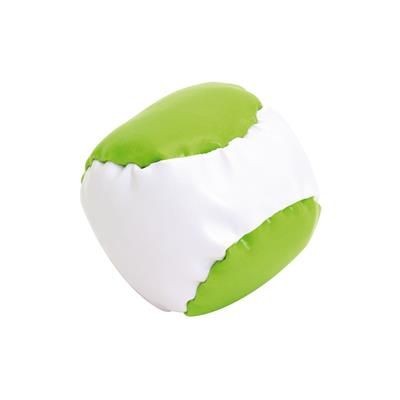 Branded Promotional JUGGLE PVC JUGGLING BALL in White & Pale Green Juggling Ball Set From Concept Incentives.