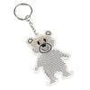 Branded Promotional TEDDY BEAR REFLECTOR KEYRING in White Reflector From Concept Incentives.