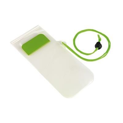 Branded Promotional SMART SPLASH PHONE BAG in Apple Green Mobile Phone Case From Concept Incentives.