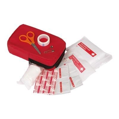 Branded Promotional GUARDIAN FIRST AID KIT in Red First Aid Kit From Concept Incentives.