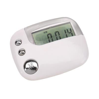 Branded Promotional RUN AWAY PEDOMETER in White Pedometer From Concept Incentives.