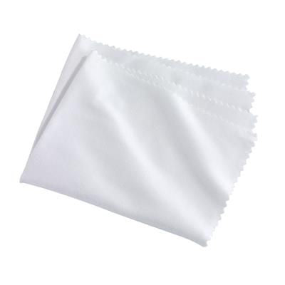 Branded Promotional CLEAN UP MICROFIBRE LENS CLEANING CLOTH in White Lens Cleaning Cloth From Concept Incentives.