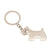 Branded Promotional DOG KEYRING in Silver Metal Keyring From Concept Incentives.