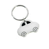 Branded Promotional CAR SHAPE METAL KEYRING in Silver Keyring From Concept Incentives.