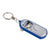 Branded Promotional OPEN LIGHT KEYRING BOTTLE OPENER in Silver & Blue with LED Light Bottle Opener From Concept Incentives.