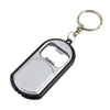 Branded Promotional OPEN LIGHT KEYRING BOTTLE OPENER in Silver & Black with LED Light Bottle Opener From Concept Incentives.