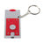 Branded Promotional LED LIGHT KEYRING & TROLLEY COIN in Silver & Red Keyring From Concept Incentives.