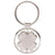 Branded Promotional SPINNING CLOVER LEAF KEYRING in Silver Keyring From Concept Incentives.