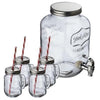 Branded Promotional ACAPULCO SET DRINK DISPENSER & 4 DRINK GLASSES Drinks Dispenser From Concept Incentives.