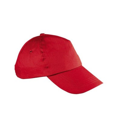 Branded Promotional NEW YORK 5 PANEL BASEBALL CAP in Red Baseball Cap From Concept Incentives.