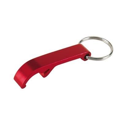 Branded Promotional DOLPHIN BOTTLE OPENER KEYRING RING in Red Bottle Opener From Concept Incentives.