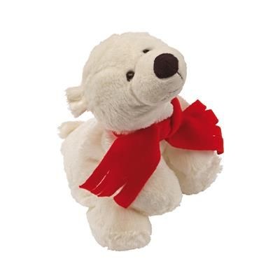 Branded Promotional LARS PLUSH SOFT TOY POLAR BEAR in White Soft Toy From Concept Incentives.