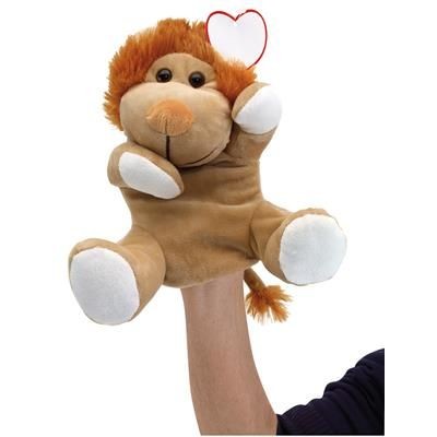 Branded Promotional LION KNOX PLUSH GLOVE-PUPPET Puppet From Concept Incentives.