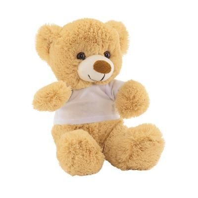 Branded Promotional ALEXANDER PLUSH-BEAR in Brown & White Soft Toy From Concept Incentives.