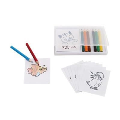 Branded Promotional CRAZY ANIMALS COLOURING PENCIL SET Colouring Set From Concept Incentives.