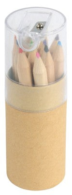Branded Promotional BIG CIRCLE PENCIL SET in Clear Transparent & Brown Pencil From Concept Incentives.