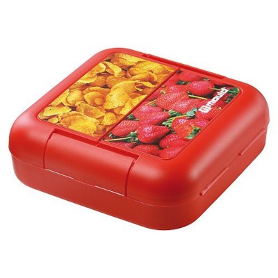 Branded Promotional IMOULD BRANDED PLASTIC STORAGE DOUBLE LUNCH BOX Lunch Box From Concept Incentives.