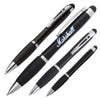 Branded Promotional LA NUCIA BALL PEN with Touch Pen in Black Pen From Concept Incentives.