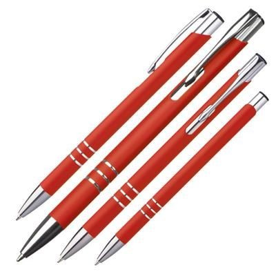 Branded Promotional NEW JERSEY METAL BALL PEN in Red Pen From Concept Incentives.