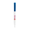 Branded Promotional STILOLINEA S45 PEN in White & Light Blue Pen From Concept Incentives.