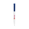 Branded Promotional STILOLINEA S45 PEN in White & Dark Blue Pen From Concept Incentives.