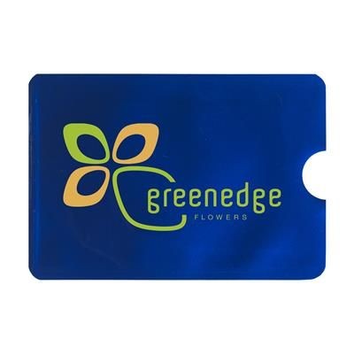 Branded Promotional RFID PHONE POCKET PHONE CARD HOLDER in Blue Credit Card Holder From Concept Incentives.