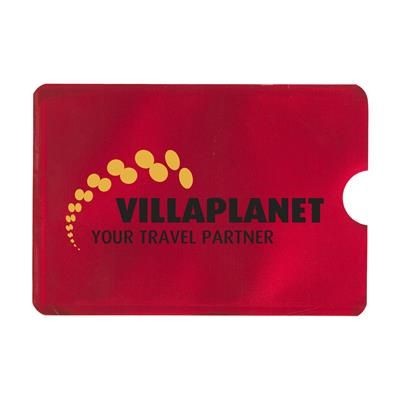 Branded Promotional RFID PHONE POCKET PHONE CARD HOLDER in Red Credit Card Holder From Concept Incentives.