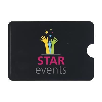Branded Promotional RFID PHONE POCKET PHONE CARD HOLDER in Black Credit Card Holder From Concept Incentives.