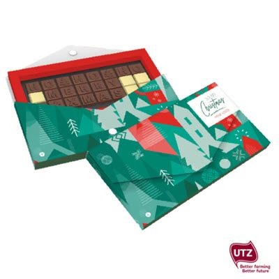 Branded Promotional CHRISTMAS CHOCOLATE MESSAGE BOX Chocolate From Concept Incentives.