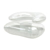 Branded Promotional SEASIDE INFLATABLE CHAIR in Clear Transparent - White Chair From Concept Incentives.