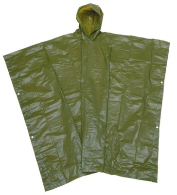 Branded Promotional NEVER WET RAIN PONCHO with Hood in Green Poncho From Concept Incentives.