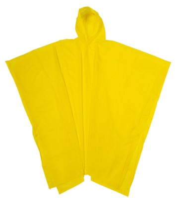 Branded Promotional ALWAYS PROTECT RAIN PONCHO with Hood in Yellow Poncho From Concept Incentives.