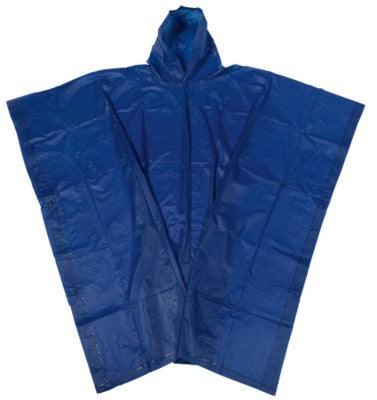 Branded Promotional ALWAYS PROTECT RAIN PONCHO with Hood in Blue Poncho From Concept Incentives.