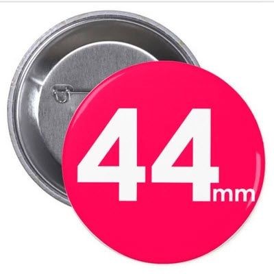 Branded Promotional 44MM BUTTON BADGE Badge From Concept Incentives.