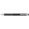 Branded Promotional ALUMINIUM METAL LACQUERED TWIST ACTION BALL PEN in Black Pen From Concept Incentives.